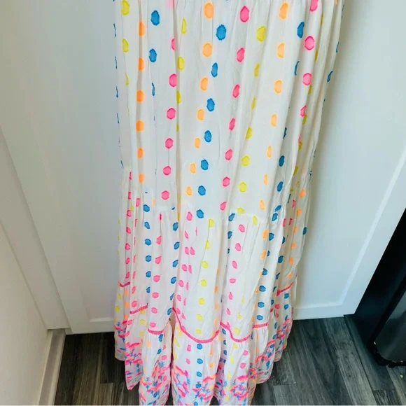 Lilly Pulitzer Charleen maxi dress size 6 multi tropical dot new with tag